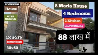 4 Bedrooms House 2 Kitchen,8 Marla 30×60,Independent House,Price Demand 88 lacs.