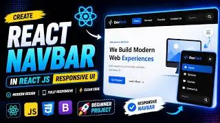 How to create a Navbar in React js|React js project|