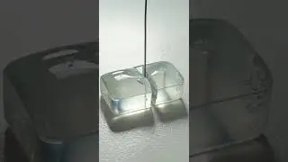 Cutting transparent soap blocks with a wire. #satisfying #rainbowsoap #oddlysatisfying