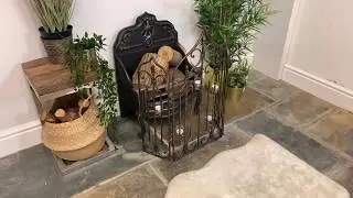 &ldquo;Athelburgh Abbey&rdquo; Wrought Iron Fire Screen