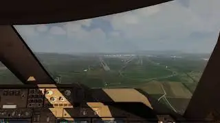 Cockpit 747-400ER Crosswind Approach Zurich ++ Aerofly FS 2