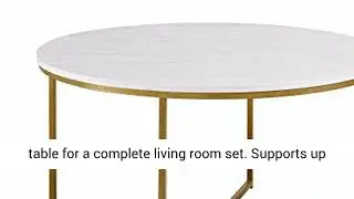Walker Edison Furniture Company Modern Round Coffee Accent Table