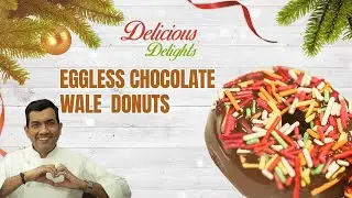 Soft & Yummy Chocolate wale Eggless Donuts - Melt in Mouth
