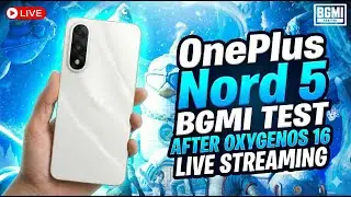 OnePlus Nord 5 BGMI Test with Fps Meter After OxygenOS 16 Live Streaming #shortsfeed