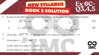 Exercise 6C | Q3-Q5 Solutions | New Syllabus Book 2 | Easy Maths Tutorial