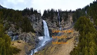 Spring walk in Untersch&auml;chen in the canton of Uri in Switzerland, best Waterfal Visit.