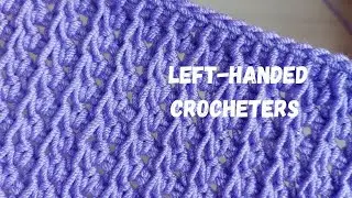 LEFT HANDED CROCHET PATTERN:Very Easy &FAST Tunisian stitch for BAG&BLANKET!