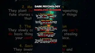 5 Disturbing Manipulation Techniques You Should Watch Out For #darkpsychology #selfdefense