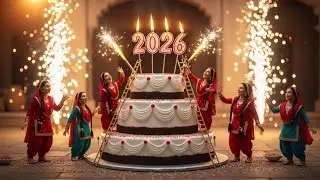 Tiny Punjabi Women Make a GIANT New Year Cake 🎂 | Magical Village Celebration