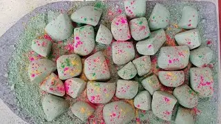 Homemade green clay crushing video🤤🤤💚💚 #satisfying #viralvideo #clay #chalk #relax 