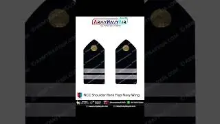 NCC Navy SCC- Senior Cadet Captain Shoulder Rank Flaps - Epaulette Navy Wing #scc #navywing #ncc