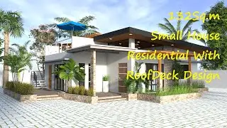 Small House Residential Building with Roof Deck Design