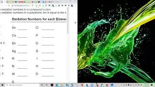 Assigning Oxidation numbers
