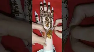 Dubai Style Henna Art 🌙 Stainless mehndi for practice back hand #shorts