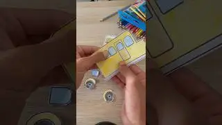 School Bus Paper Craft | Color, Cut & Glue | Fine Motor Skills For Kids | #papercraft #backtoschool