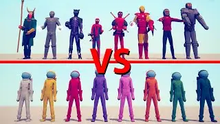 MARVEL Team vs AMONG US Team - Totally Accurate Battle Simulator TABS