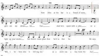 Billy Joel - Piano Man, C-Instrument Play along