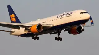 Icelandair Boeing 767-300ER Sunset Arrival at Toronto Pearson | TF-ISP