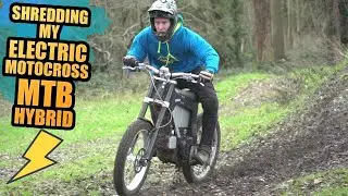 FULL SPEED SHREDDING ON MY ELECTRIC MOTOCROSS MTB HYBRID!