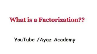 What is a Factorization in Urdu ???