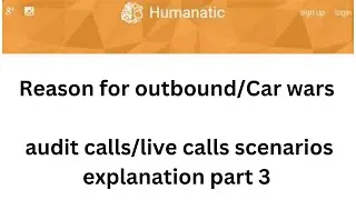 Reason for outbound/Live conversation outbound part 3