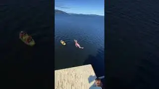 #funny #highdive #lake #highdiving #summer #deathdiving #fail #deathdive #bikini #poledive