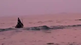 Twilight sights and sounds on Bhogawe beach near fullmoon