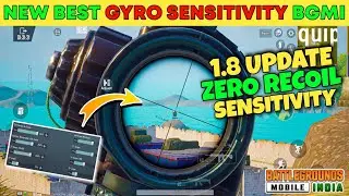 NEW BEST🔥BGMI NEW 1.8 UPDATE ZERO RECOIL SENSITIVITY FOR GYROSCOPE WITH CODE | BGMI GYRO SENSI