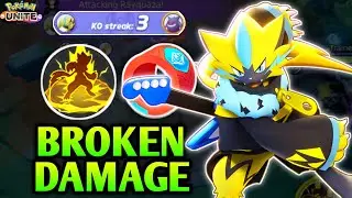 Enemies shoking after seeing ZERAORA DISCHARGE damage 🔥 Pokemon Unite | zeraora gameplay | Hindi