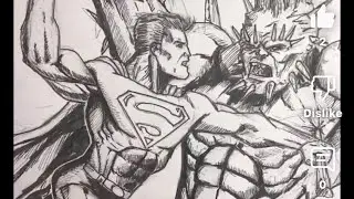 GCI STUDIOS - ROUGH SKETCH - SUPERMAN VS DOOMSDAY 