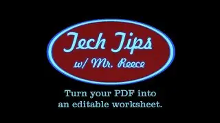 Turn your PDF into an Editable Digital Worksheet