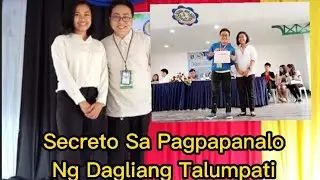Secreto Sa Pagpapanalo Ng Dagliang Talumpati