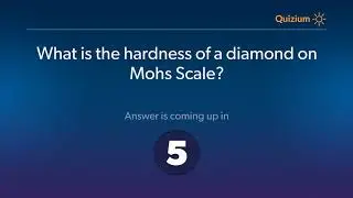 What is the hardness of a diamond on Mohs Scale?   Diamond Quiz
