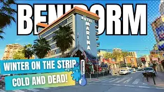 Benidorm: 🥶 Winter Daytime On The Strip | Walking Tour