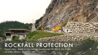 Rockfall protection wall Val d'Is&egrave;re - Secugrid&reg; geogrid solution