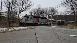 NJTR 4207 GP40PH-2B Pushing Train 1074 - Mount Olive, NJ - December 26, 2025