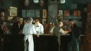 Full HD Art Loop Classy Bar Diner- 1Hr TV Background Loop (No Audio)