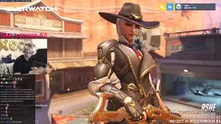 XQC react to Ashe, Overwatch new hero (Gameplay)