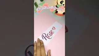 Rose name calligraphy #art #shortsfeed #rose