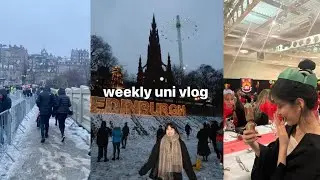 더럼 대학생🇬🇧 Weekly uni vlog: snow in Durham, trip to Edinburgh, xmas formal,  🏴󠁧󠁢󠁳󠁣󠁴󠁿❄️🎄