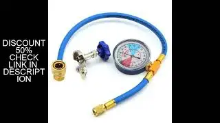 Car Air Conditioning R134A Refrigerant Recharge Measuring Hose with Pressure Gauge Pressure Gauge Me