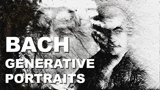 Animated portraits using Processing code | Johann Sebastian Bach #art #generativeart