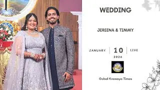 JEREENA & TIMMY || WEDDING || LIVE STREAMING || 10.01.2026 || 10.30 AM ||