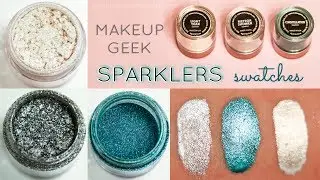 Makeup Geek Sparklers Swatches - Loose Glitter Eyeshadow