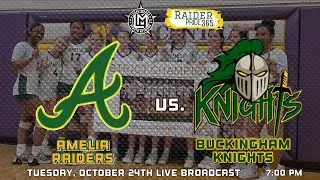 Varsity Volleyball: Amelia Raiders vs. Buckingham Knights  (10-24-23) Senior Night