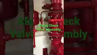Demo of an Alarm Check Valve Assembly in a Fire Fighting Pump Room.
