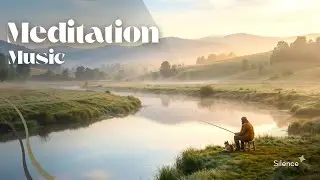 Quiet River | Peaceful Fishing with a Cat | Calm Nature Landscape Meditation #calm #meditation