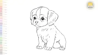 Little dog drawing easy | Puppy drawing videos | How to draw A Little dog step by step