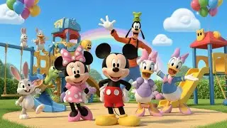 .“Minnie Mouse Helps Build the Animal Playground! 🐰🐢 | Fun 3D Cartoon Learning Story for Kids”