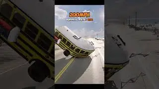 School bus v/s pole in 300 mph #car #beamngdrive #car #beamngdrive #cuv #beamng #sensuoussportiness